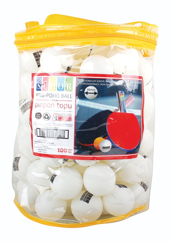 PİNPON TOPU PROFESYONEL 100 LÜ PK BEYAZ SÜDOR-SR04B