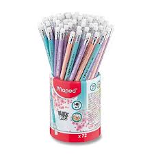 KURŞUN KALEM SİLGİLİ PASTEL RENKLİ 72 Lİ MAPED - 851769