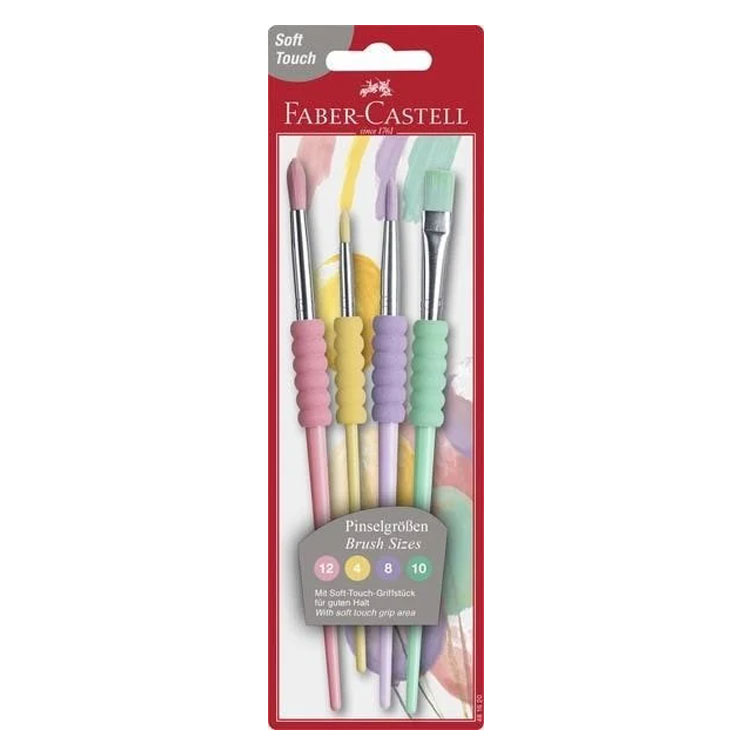 SOFT TOUCH FIRÇA SETİ 4 LÜ PASTEL RENK FABER - 5179481620000