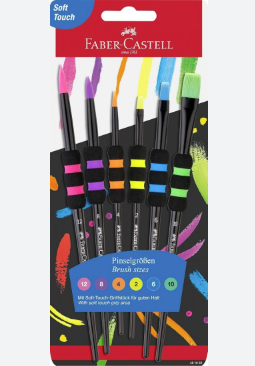 SOFT TOUCH FIRÇA SETİ 6 LI PASTEL RENK FABER - 5600481622000