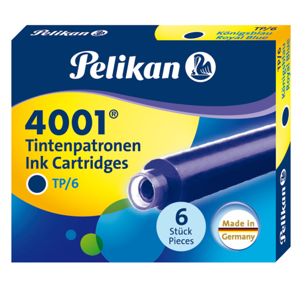 PENSAN-PL301176KTMA PELIKAN DOLMAKALEM KARTUSU 4001 KÜÇÜK MAVI 6LI