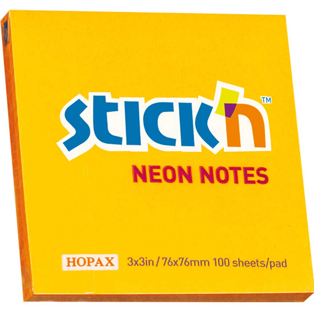 GIPTA-2116400 STICKN POSTIT 76X76 MM 100 YP NEON TURUNCU