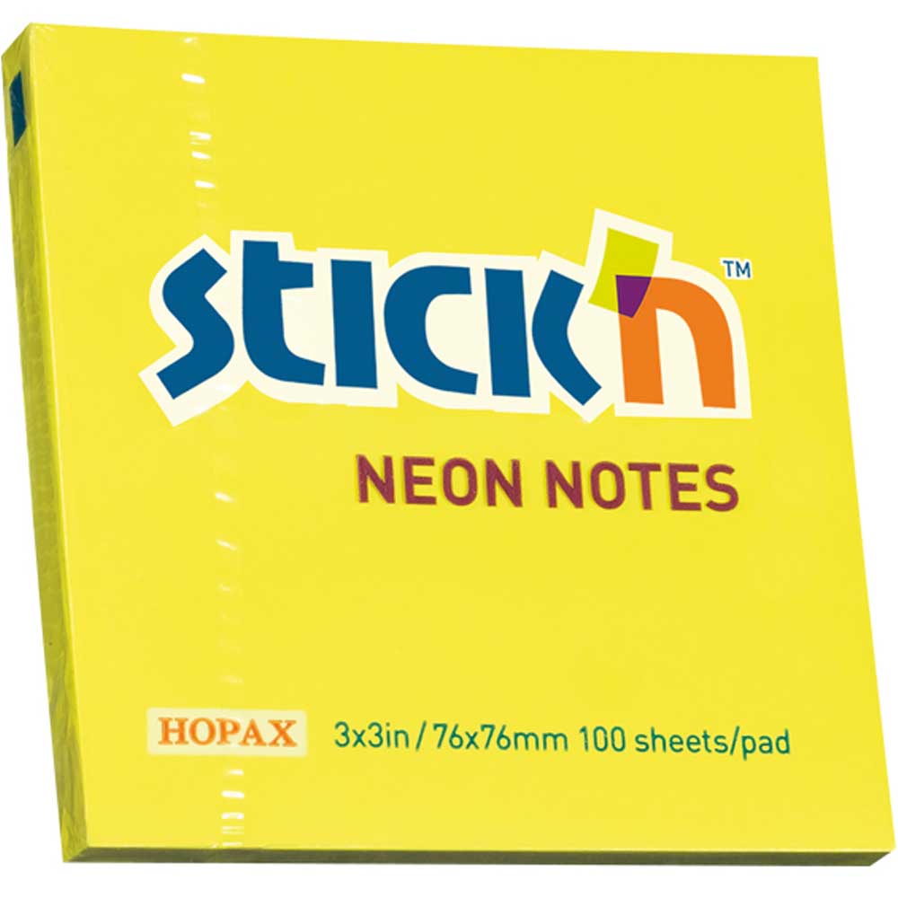 GIPTA-2113300 STICKN POSTIT 76X76 MM 100 YP NEON LEMON