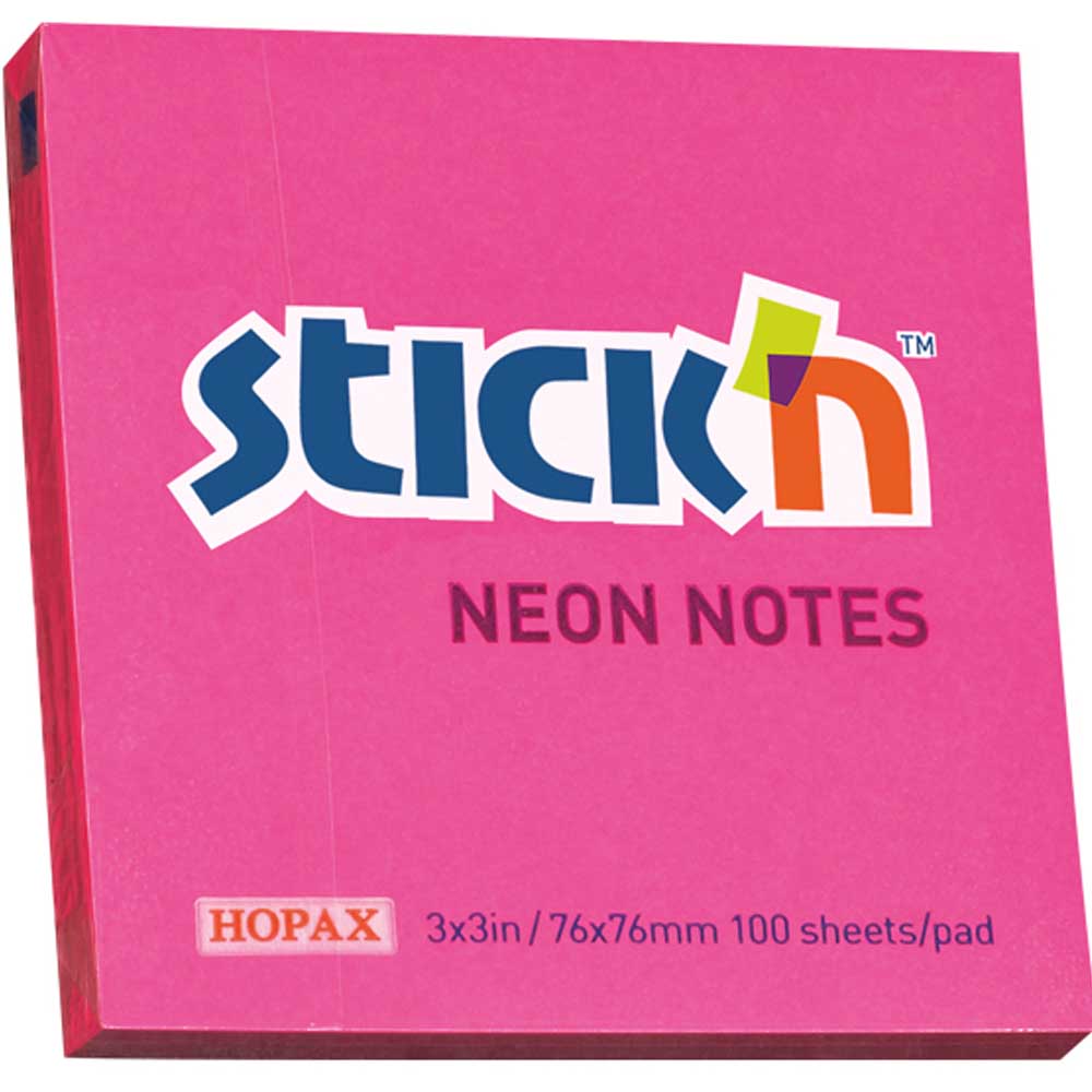 GIPTA-2116500 STICKN POSTIT 76X76 MM 100 YP NEON PEMBE
