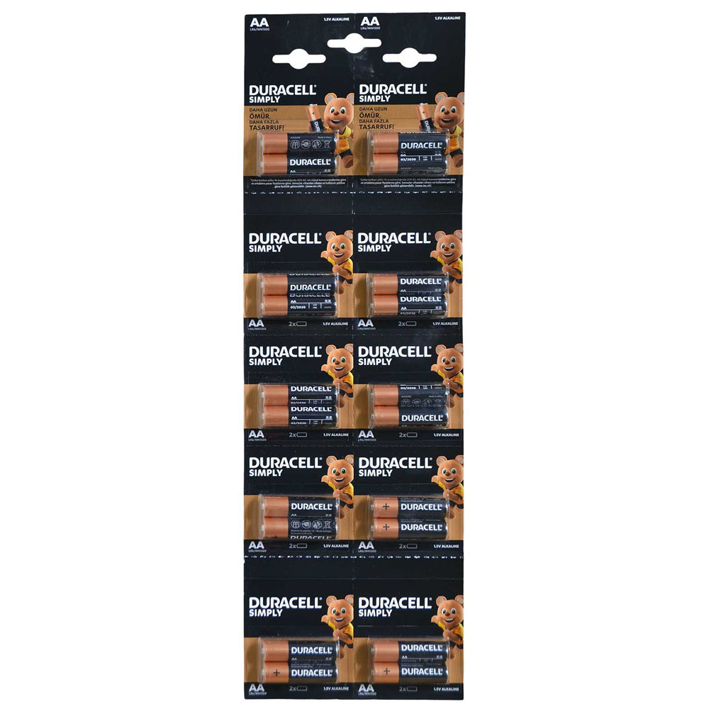 DURACELL LR6 AA KALIN KALEM PİL 2 Lİ BLİSTER