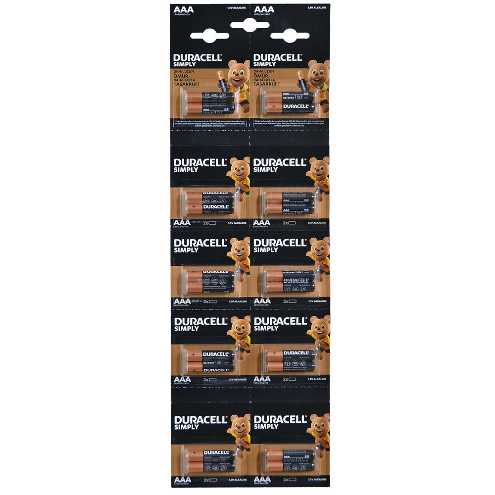 DURACELL-LR03 AAA İNCE KALEM PİL 2 Lİ BLİSTER