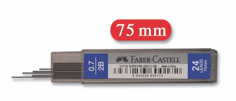 FABER-5090127720000 SÜPER FINE MIN 07 MM 2B 75 MM 24 LÜ