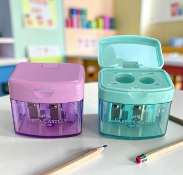 MİNİBOX DUO KALEMTRAŞ PASTEL RENK 12 Lİ FABER - 514038290200