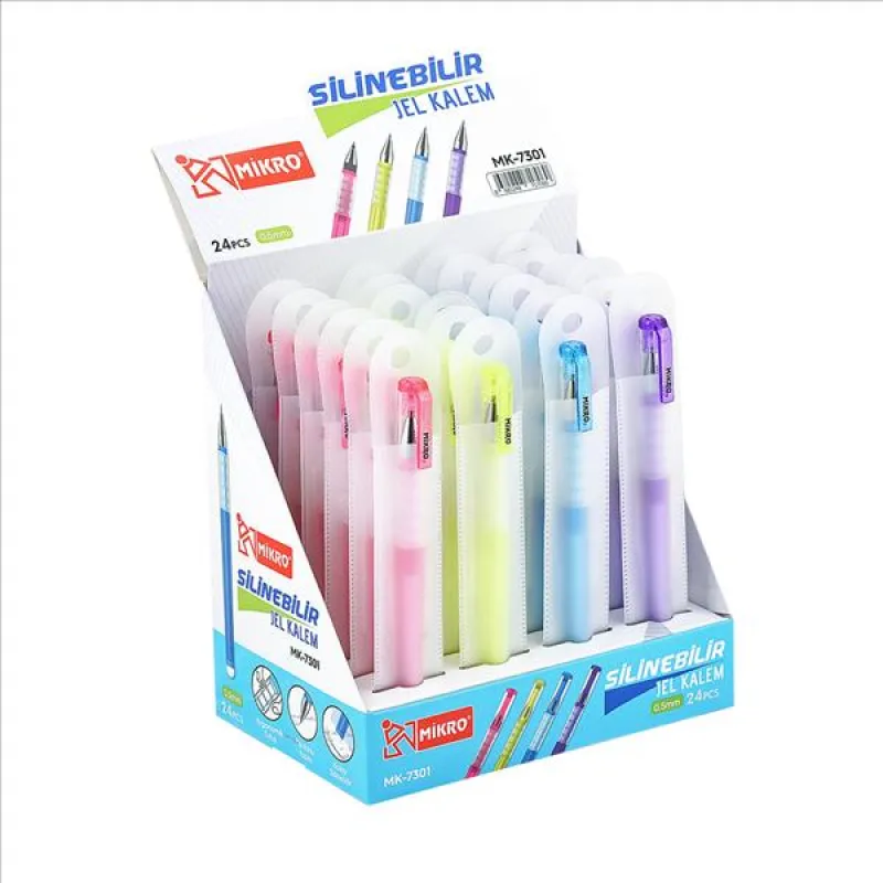 AIHAO SİLİNEBİLİR JEL KALEM 07 MM 24 LÜ ŞAHİN - GP2971