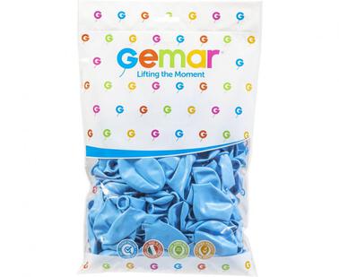 BALON TEK RENK MAVİ 26 CM 100 LÜ GEMAR  - 010