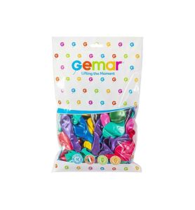 BALON KARIŞIK METALİK RENK 28 CM 11'' 100 LÜ GEMAR  - 082