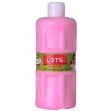 LETS PARMAK BOYASI 500 ML PEMBE RENK FİMA-L5010