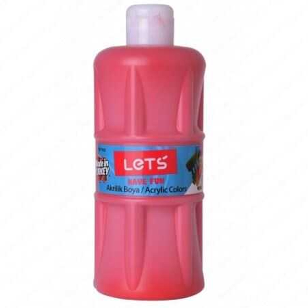 LETS-L5303 TEKLI AKRILIK BOYA 500 ML KIRMIZI