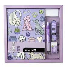 SERVE DEFTER SETİ- DESENLİ LAVANTA 1314