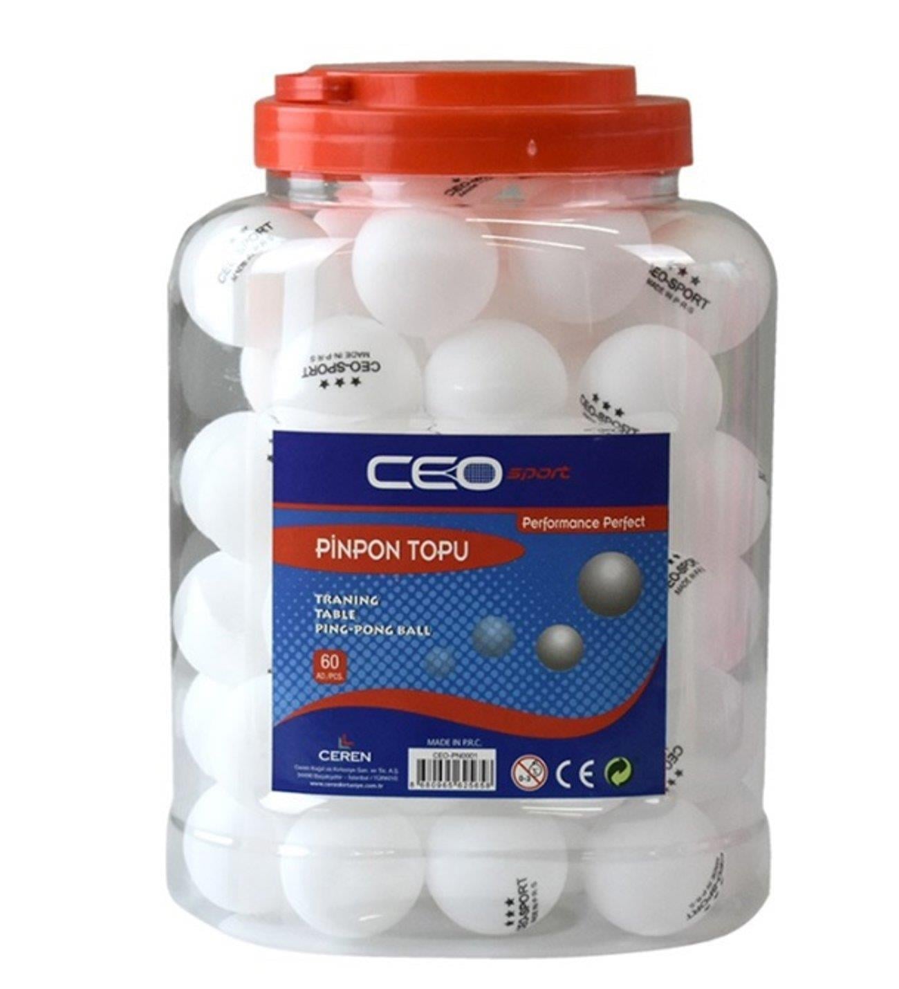 CEO PİNPON TOPU SPORT BEYAZ 60 LI PK CEREN CEO-PN0001