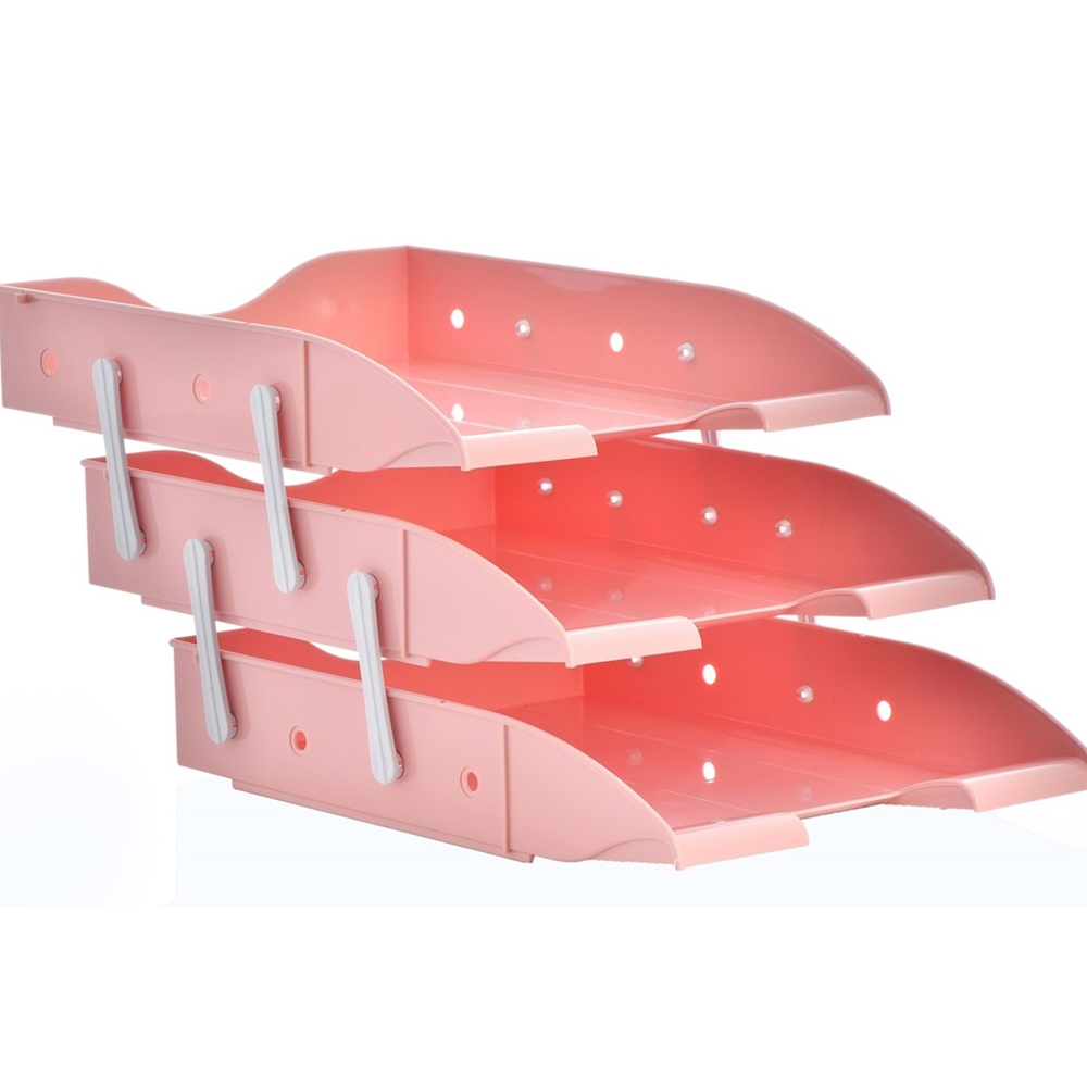 MIRADO-OPSRF303 HAREKETLI EVRAK RAFI 3 LÜ PASTEL PEMBE