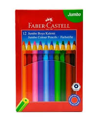 KURUBOYA KALEMİ JUMBO 12 RENK KARTON KUTU TAM BOY FABER - 5171951000000