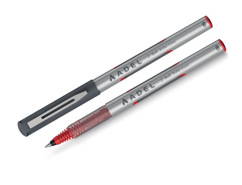 FABER-2214000018000 ADEL Z BALL KONIK ROLLER KALEM KIRMIZI 10 LU