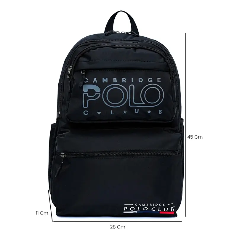 CAMBRİDGE POLO CLUB ERGONOMİK UNİSEX ORTAOKUL ÇANTASI SİYAH VKN - PLCAN2144S