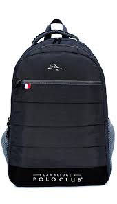 CAMBRİDGE POLO CLUB MİNİMALİST TASARAIM UNİSEX ÇOK GÖZLÜ SIRT ÇANTASI SİYAH VKN - PLCAN2166S