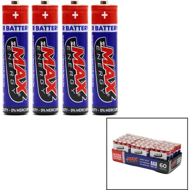 KALEM PİL İNCE AAA R6 1,5 V 60 LI - MAX ENERGY - 002