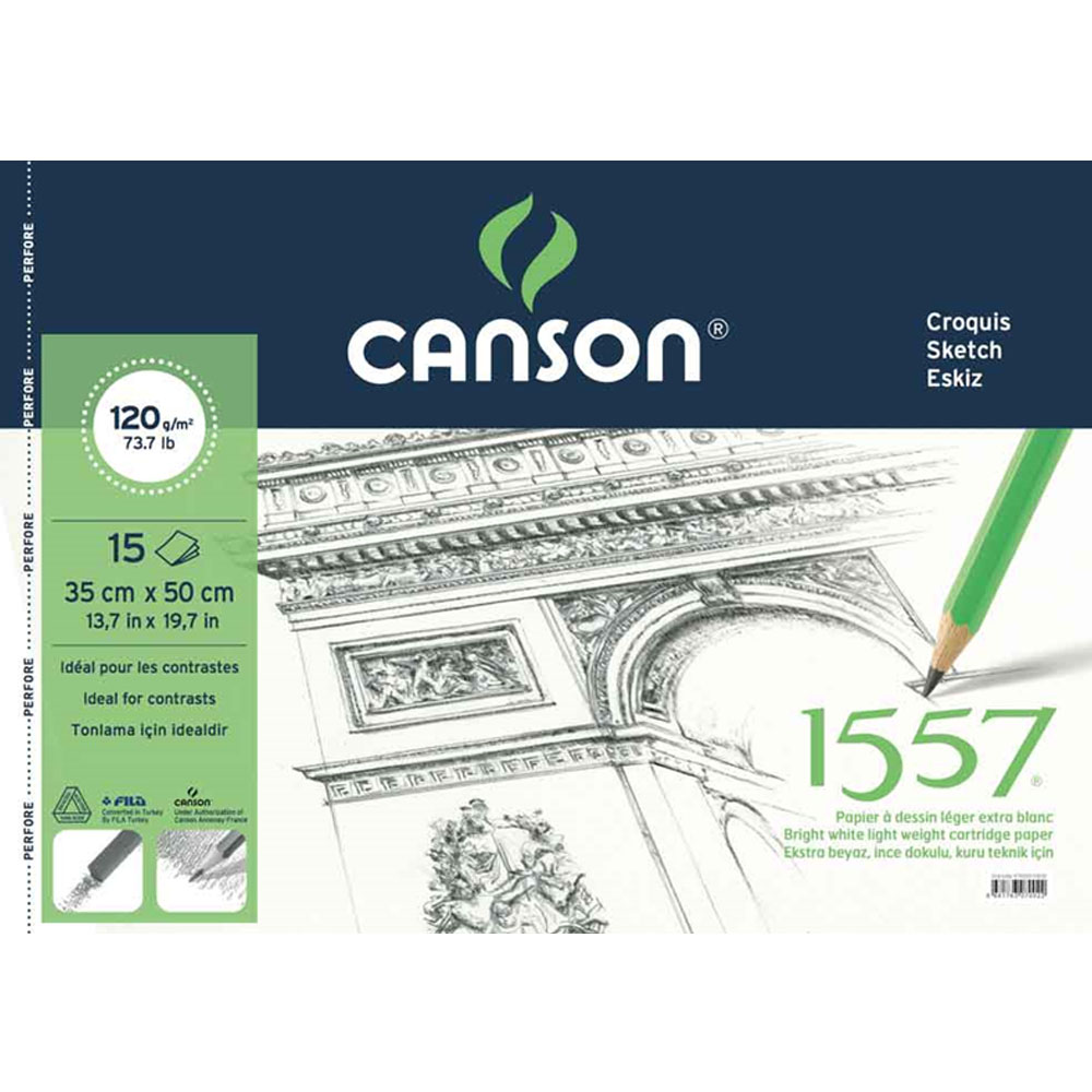FILA-FCNS120153550 CANSON 1557 RESIM VE ÇIZIM DEFTERI 15 YP 120 GR 35X50 CM