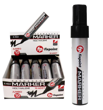 PERMANENT MARKÖR 10 MM KESİK UÇ SİYAH FİXPOİNT - P4924