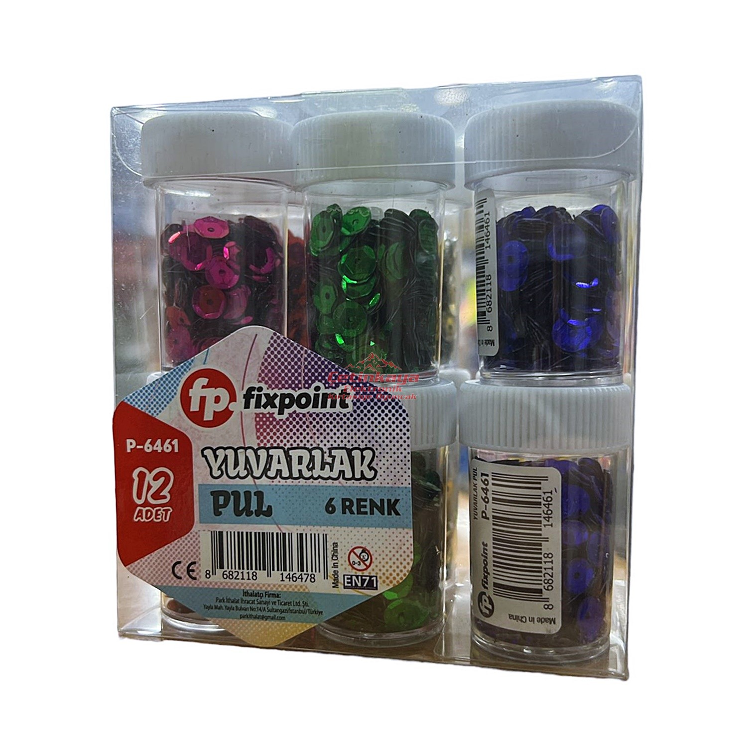 YUVARLAK PUL 12 Lİ 6 RENK FİXPOİNT - P6461