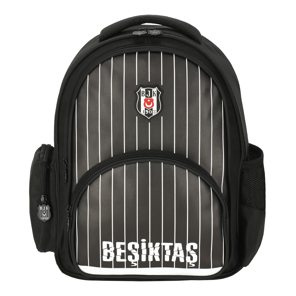 ME ÇANTA BEŞİKTAŞ ME TEAM İNCE ÇUBUK DESENLİ SUNİ DERİ OKUL ÇANTASI - 25352