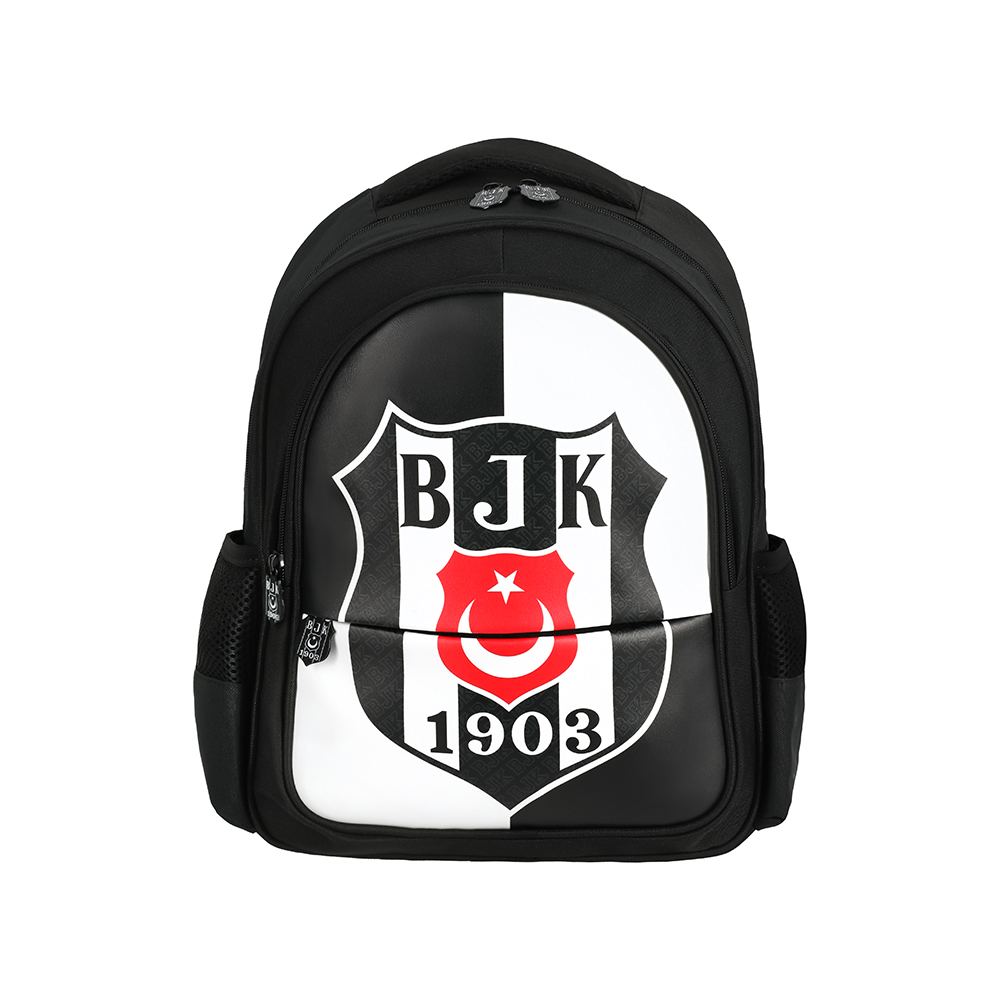 ME ÇANTA BEŞİKTAŞ BJK 1903 LOGO DESENLİ SUNİ DERİ OKUL ÇANTASI - 25360