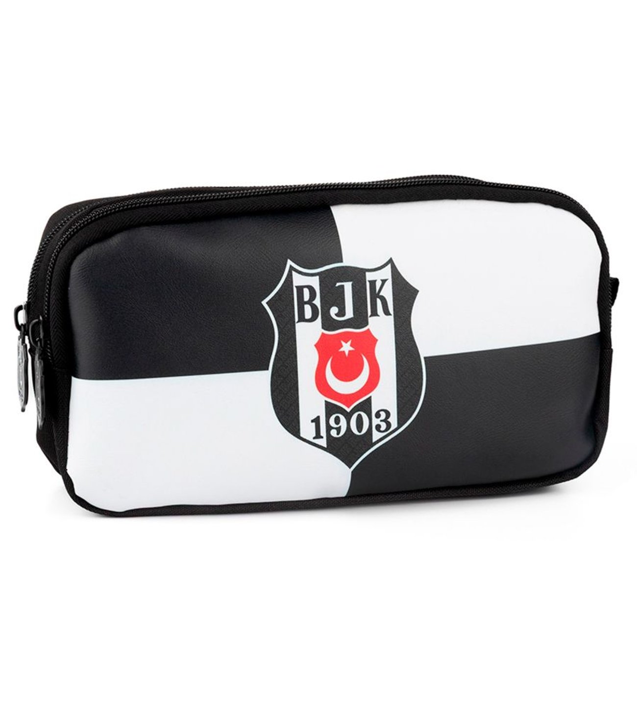 BEŞİKTAŞ BJK 1903 LOGO DESENLİ SUNİ DERİ KALEM ÇANTASI - ME ÇANTA - 25363