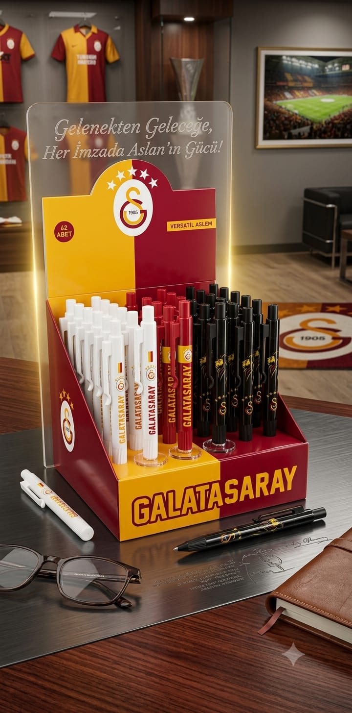 GALATASARAY VERSATİL KALEM 07 MM 42 Lİ KUTU ME ÇANTA - 50034