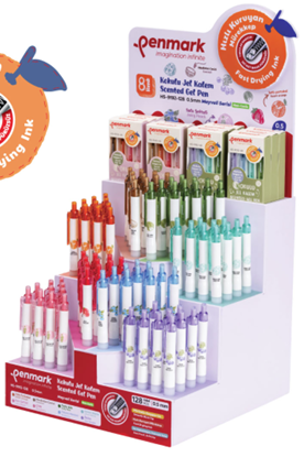 ROLLER JEL KALEM 128 Lİ STAND KARIŞIK PENMARK - HS9192128