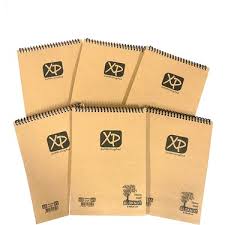 A5 XP KRAFT KARTON KAPAK 60 YP. EKSTRA HAFİF SPİRALLİ BLOKNOT KARELİ - FOLIX - 3309