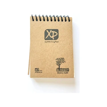 A6 XP KRAFT KARTON KAPAK 60 YP. EKSTRA HAFİF SPİRALLİ BLOKNOT KARELİ - FOLIX - 3316