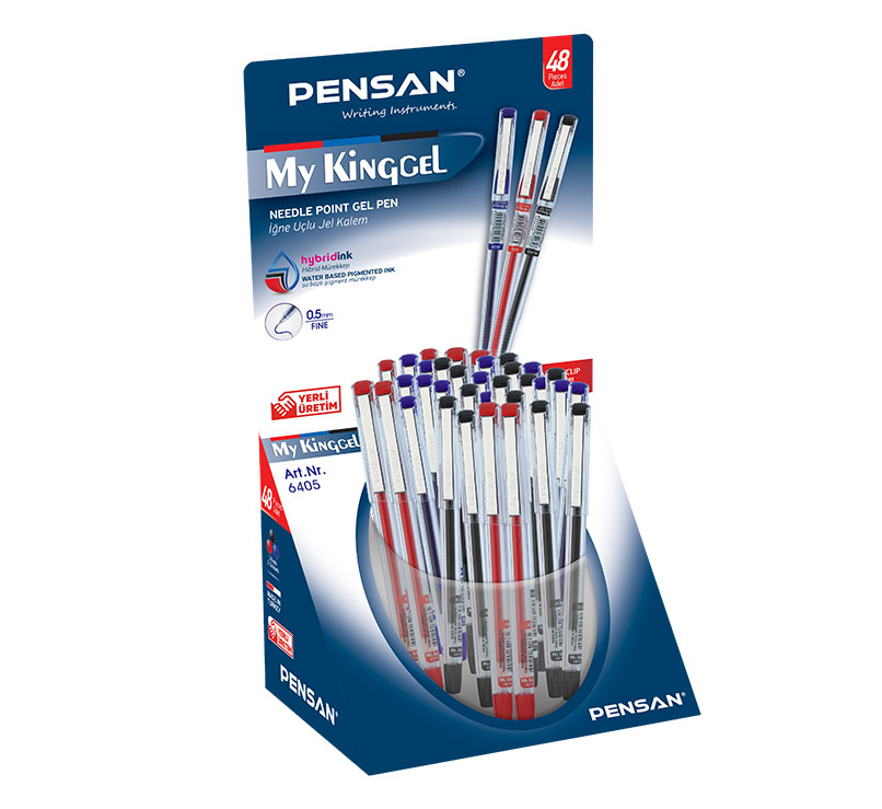 MY KING JEL KALEM METAL KLİPS KARIŞIK RENK 60 LI 05 MM PENSAN-PE0640560