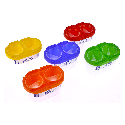 HATAS 0899 FIRÇA TEMİZLEME KABI ( 2 - BÖLMELİ / PRATİK KAPAK )