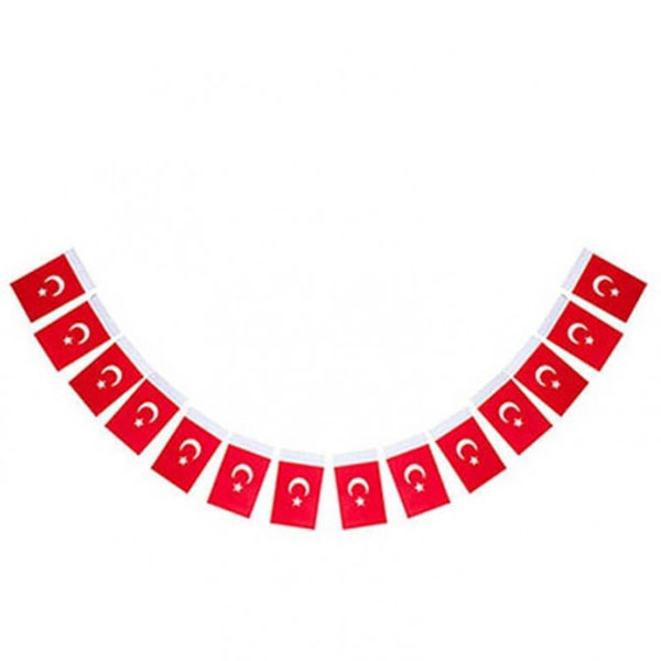 HILAL-1000280 MINI IPLI AY YILDIZ BAYRAK 40 LI