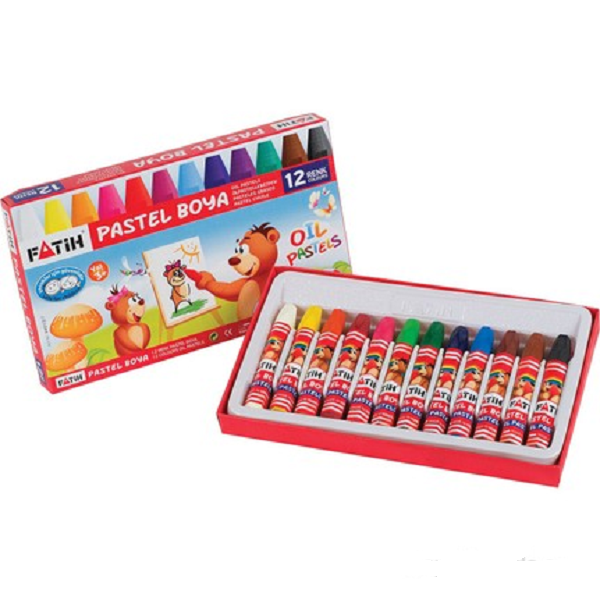 FATIH-FA34012PB12RKS 12 RENK KARTON KUTULU PASTELBOYA KING SIZE