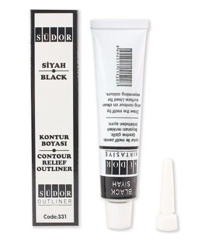 SÜDOR-SD331 KONTUR BOYASI KUTU TÜP 25 ML SIYAH