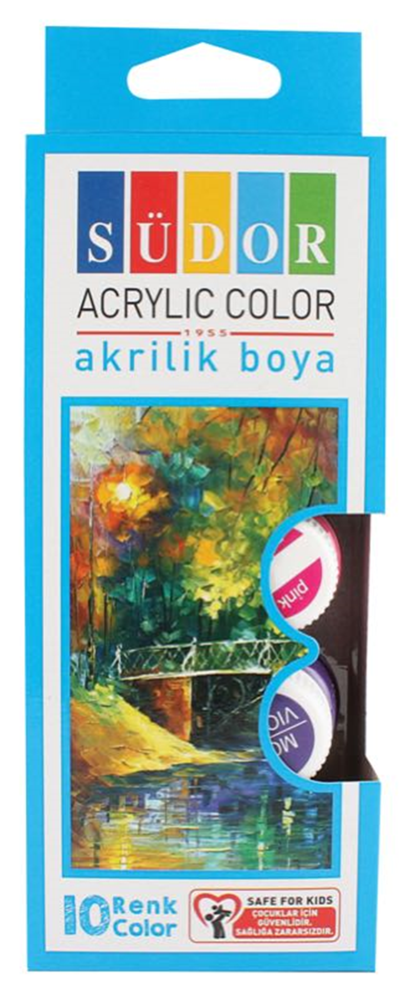 SÜDOR-SD122 AKRILIK BOYA TAKIM PET SISE 15 ML 10 LU