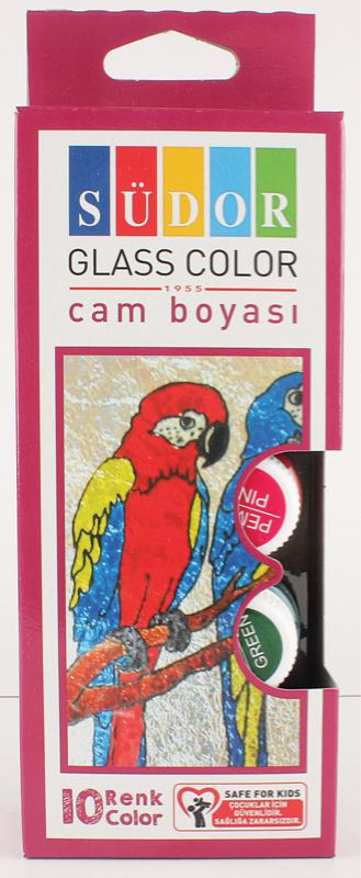SÜDOR-SD322S SU BAZLI CAM BOYASI TAKIM PET SISE 15 ML 10 LU