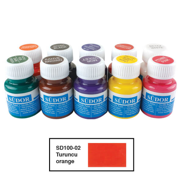 SÜDOR-SD100 AKRILIK BOYA 40 ML TURUNCU