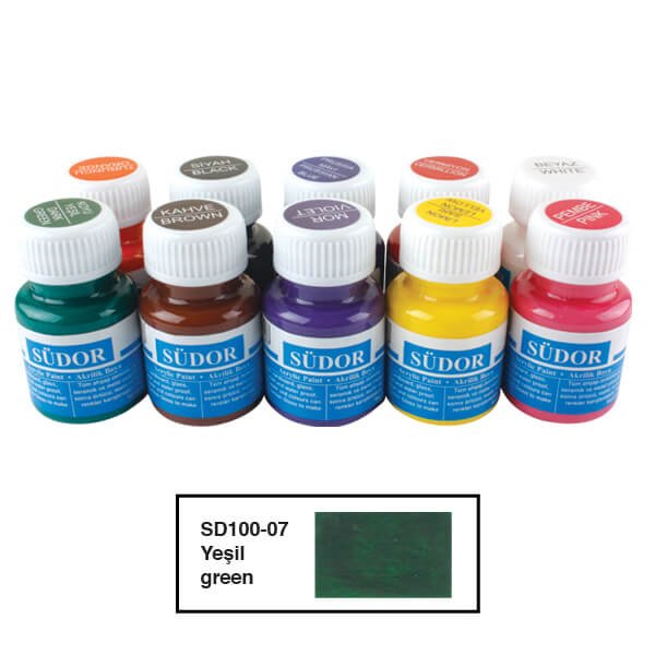 SÜDOR-SD100 AKRILIK BOYA 40 ML KOYU YESIL