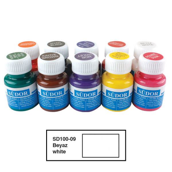 SÜDOR-SD100 AKRILIK BOYA 40 ML SIYAH