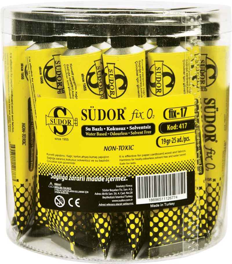SÜDOR-SD417 SU BAZLI YAPISTIRICI FIX NO 7 19 GR