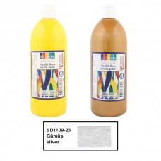SÜDOR-SD1109 AKRILIK BOYA 500 ML GÜMÜS