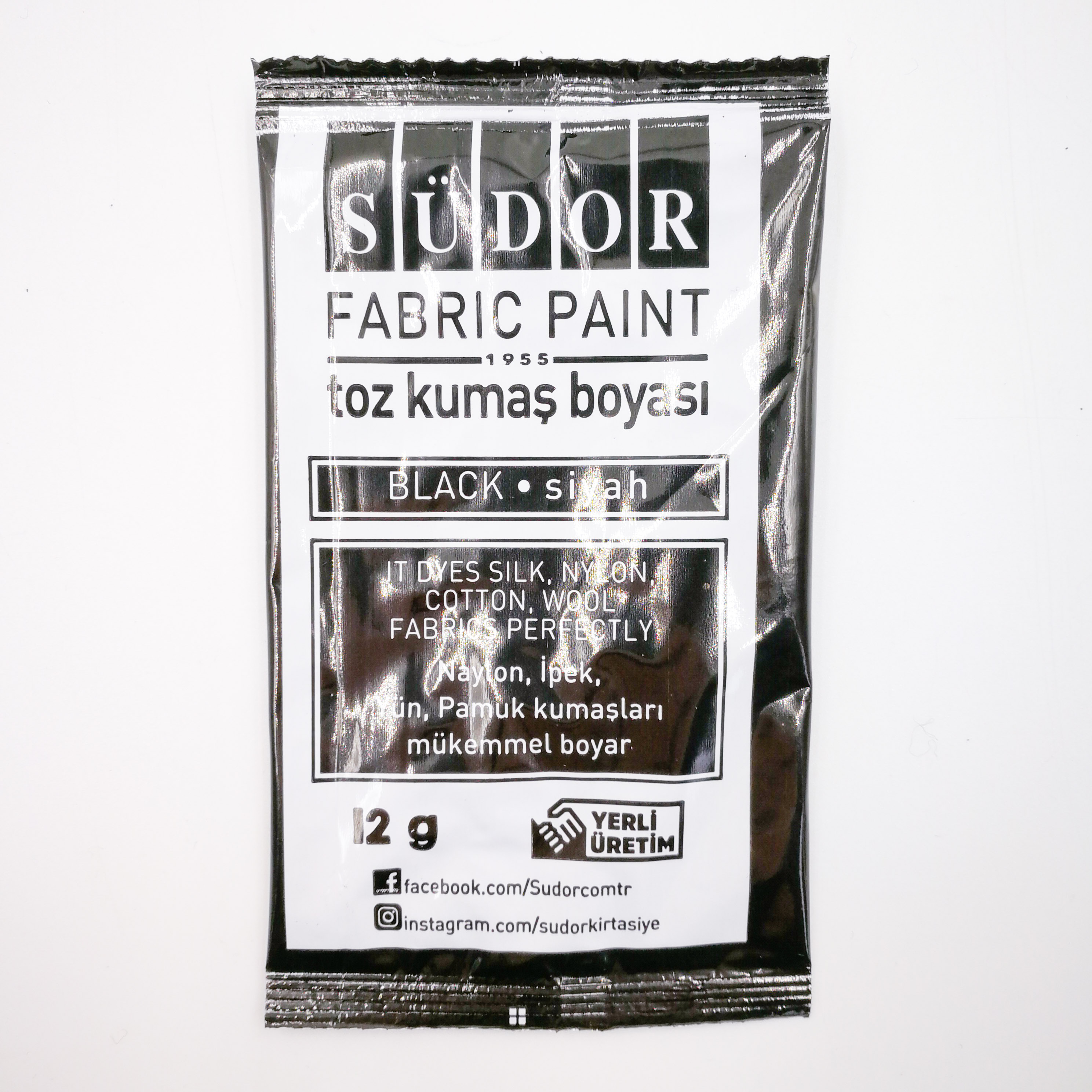 SÜDOR-KB10 TOZ KUMAS BOYASI SIYAH