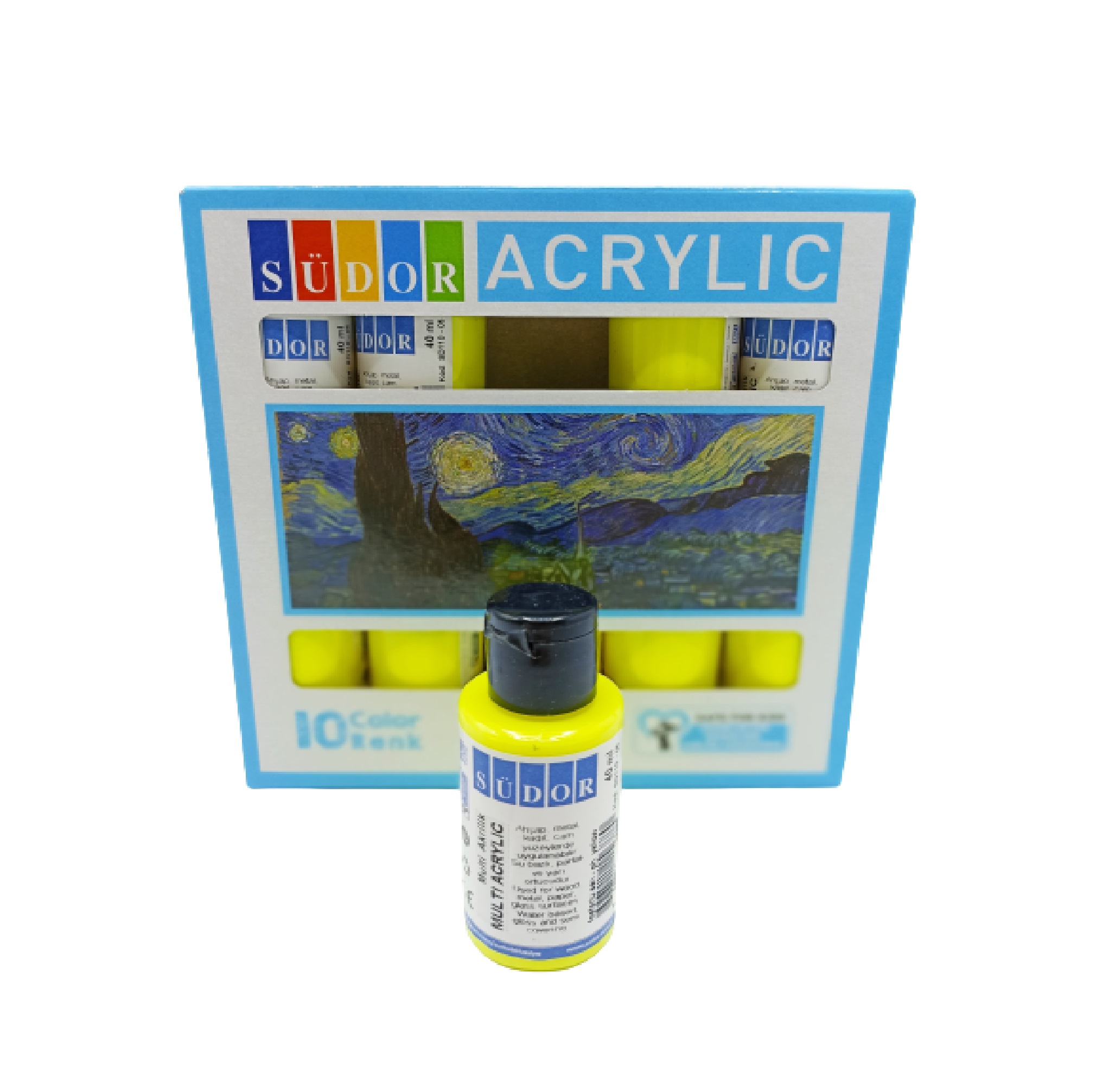 SÜDOR-SD11005 AKRİLİK BOYA 40 ML FOSFORLU SARI