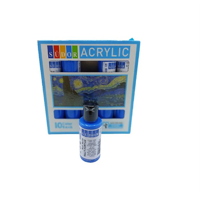 SÜDOR-SD11007 AKRİLİK BOYA 40 ML FOSFORLU MAVİ